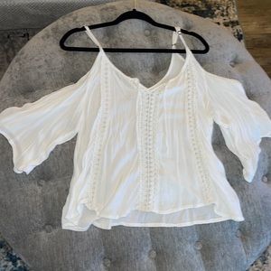 top with shoulder cut out